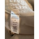 Athleta Cabo Linen Wide Leg Pants White Elastic Waist Zip Pockets Size 4 Photo 6