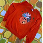 True Vintage Halloween Holiday Crewneck Sweatshirt with Iron On Decal Size XL Photo 0