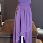 Women’s Purple One Shoulder High Low Prom Party Bridesmaid Dress Size 6 Purple Photo 0