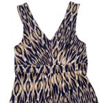 Loft  Dress Purple Tan Ikat Print Sleeveless Stretch Jersey Knit Dress XXS NEW Photo 8