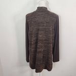 LOGO By Lori Goldstein Brown Zip-Front Cardigan Size Small Brown Cardigan Photo 4