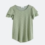 Kaileigh Short Sleeve Ruffle Tee Photo 0