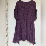 Free People One Fine Day Mini Dress in Purple Combo sz M Photo 4