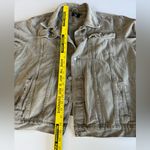 Boohoo Khaki Tan Olive Denim Jean Jacket Size 10 Photo 6