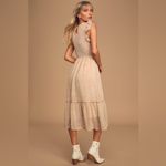 Lost + Wander  Pick Me Floral Dress Smocked Cottagecore Milk‎ Maid Flutter XS Photo 3