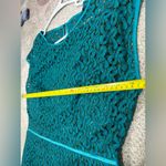 Coldwater Creek Turquoise Blue Mesh Lace Semi Formal Dress Size 10 Eyelet Lace Photo 10