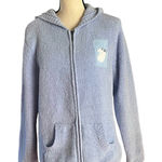 Colorado Clothing Luxury Knits Hooded Zipper front Snowman Top/Jacket. SZ. L. Blue Size L Photo 0