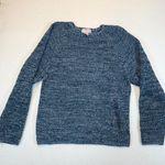 American Weekend Womens Blue Speckled Knit Sweater Size L Long Sleeve Crewneck Size L Photo 0