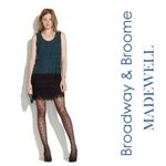 Madewell NEW Broadway & Broome Peacock Feather Black Lace Flapper Dress Photo 8