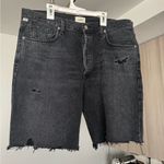 Citizens of Humanity  Ambrosio distressed denim shorts washed black size 31 Photo 7