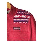 Vineyard Vines  Shirt Women Medium Red Whale Isle‎ Quarter Zip Pullover Preppy Photo 5