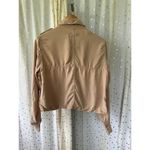 BLANK NYC Women's Beige Lightweight Utility Moto Cargo Crop Zip Up Snap Jacket M Photo 3