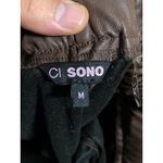 Ci Sono Faux Leather Paper Bag Shorts M Brown Biker Baddie Edgy Neutral Casual Photo 4