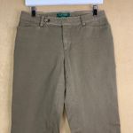 Ralph Lauren Lauren Adelle Women's Khaki Cotton Stretch Trousers Jeans Sz 4 EUC Photo 2