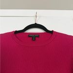 Adrienne Landau  Onyx Fur Trim Cuff Fusica Hot Pink Sweater Ski Resort Photo 3