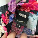 PINKO Floral Sleeved Sheath Mini Silk Dress in Size Large (44) Photo 2