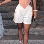 We Wore What Revolve Danielle Bernstein  Cropped Handkerchief satin Tank Photo 9