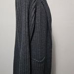 Vintage Gas Sweaters 90s Charcoal Ribbed Longline Pocket Cardigan Size Large Photo 2