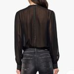 Andrée slit sleeve studded blouse brown size M Photo 1