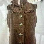 Live a Little  Brown Corduroy Vest Photo 2