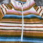 Eddie Bauer 1/4 Zip Sweater Womens Large Multicolor Striped Fleece Pullover Photo 7