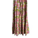 Show Me Your Mumu Cathy Pink Retro Floral Sweetheart Tie Back Puff Maxi Dress M Photo 14