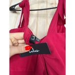Lulus NWT  Sophisticated Charisma Berry Red Tie-Strap A-Line Midi Dress Size M Photo 6