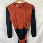 Alfred Shaheen Orange Black Color Block Jumpsuit Size 10 Photo 1