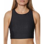 Betsey Johnson Black Sports Bra XS Longline Sparkle Glitter Low Impact NEW Photo 5