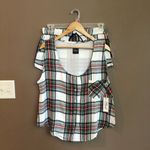 NWT Plush‎ Apparel Plaid 2 Piece Pajama Set Small Red Photo 3