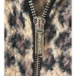 Calvin Klein Sherpa Full Zip Faux Fun Leopard Print Soft Sleeveless Vest Sz M Photo 1