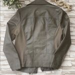 Sebby  Olive Green Leather Jacket Photo 6