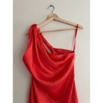Free People  Victoria Peach Orange One Shoulder Maxi Dress Size 8 Photo 8
