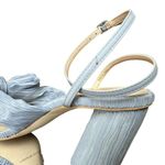 Loeffler Randall 7 Camellia Blue Pleated Bow Heel Designer Open Toe Ankle Strap Photo 7