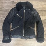Mimi Chica  Black Quilted Bomber Jacket Photo 0