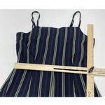 Cupcakes and Cashmere Jumpsuit Womens 4 Navy Striped Wide Leg Cropped Strappy Photo 6
