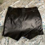 Miss London Black Leather Skirt Photo 0