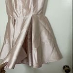 Alyce Paris  3764 V Neckline Mikado Fit and Flare Baby doll Pink Cocktail Dress Photo 5