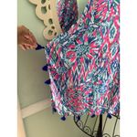 Lilly Pulitzer  Sydney Caftan Printed Blouse Top Kimono Beach L/XL Vacation Photo 2