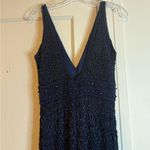 Sherri Hill  51475 Navy Blue Heavy Beaded Formal Gown Photo 10