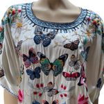 Johnny Was Vanny heavily Embroidered Satin Butterfly Blouse NWT Photo 10