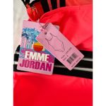 Jordan Emme  One Piece Swimsuit Criss Cross Neon Pink Black Mesh‎ Size S Photo 3