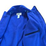 LL Bean Vintage Fleece Lined Warm Up Jacket Bomber Jacket Womens Large Red Blue Photo 4