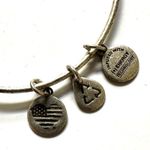 ALEX AND ANI silver tone heart locket bangle bracelet Photo 5