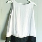 White House | Black Market Ivory Color Block Flowy Sleeveless Shell Cami Blouse S Photo 0