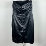White House | Black Market Strapless Satin Mini Dress - Size 2 Glam LBD Photo 11