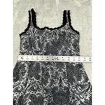 Gothic Tank Top Black & Gray Damask Lace Trim Elegant Whimsigoth Witchy Grunge Photo 4