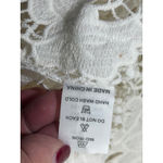 Pretty Angel Floral White Lace Off The Shoulder Crop Tiered Top Sheer Blouse S M Photo 6