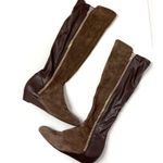 Isaac Mizrahi  Samantha brown suede wedge boots Photo 1
