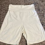Blue Blush Cream Bike Shorts High-Waisted Stretchy s Photo 0